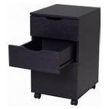 HomCom 3 Drawer File Cabinet, Rolling Vertical A4 Paper Letter Binder, 14" D