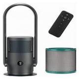 Bladeless Tower Fan and Air Purifier in one, True HEPA Filter 99.97 Smoke Dust Pollen Dander, Oscillating Tower Fan- Retail:$399.99