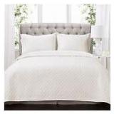 Copper Grove Balm Diamond Oversized Cotton 3-piece Quilt Set- Retail:$165.99