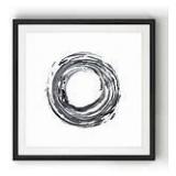 E Encircle I -Black Framed Print