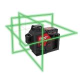 Milwaukee M12 12-Volt Lithium-Ion Cordless Green 250 ft. 3-Plane Laser Level Kit with One 4.0 Ah Battery, Charger and Case