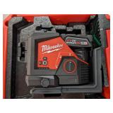 Milwaukee M12 12-Volt Lithium-Ion Cordless Green 250 ft. 3-Plane Laser Level Kit with One 4.0 Ah Battery, Charger and Case