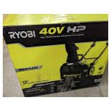 RYOBI 40V HP Brushless 18 in. Single-Stage Cordless Electric Snow Blower with 6.0 Ah Battery and Charger