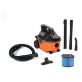 RIDGID 4 Gallon 5.0-Peak HP Portable Wet/Dry Shop Vacuum with Fine Dust Filter, Hose and Accessories, Oranges/Peaches