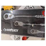 Husky 144-Tooth Ratchet Set with EVA Tray (3-Piece)