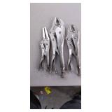 6.5 in. Long Nose 7 in. and 10 in. Locking Plier Set (3-Piece)