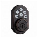 Kwikset 909 Smartcode Traditional Electronic Deadbolt Featuring SmartKey Securityâ¢ In Venetian Bronze, Model #99090-019