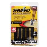 Ontel Speed Out Titanium Damaged Screw Bolt Extractor 4 piece Set w Storage Case