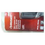 Husky 500 Lumens LED Aluminum Dual Beam Unbreakable Flashlight, Black