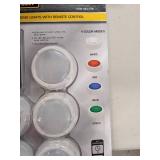 8 LED Puck Lights 30 Lumen with Remote Control RGB Multi Color Or White Light,Remote Control Portable Dimmable