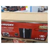 Husky Ready-to-Assemble 24-Gauge Steel Wall Mounted Garage Cabinet in Black (28 in. W x 29 in. H x 12 in. D)