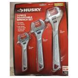 Husky Adjustable Wrench Set (3-Piece)