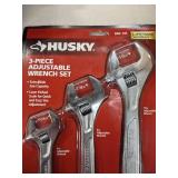 Husky Adjustable Wrench Set (3-Piece)