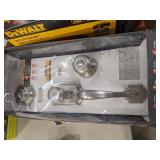 Kwikset 95530-018 Satin Nickel Montara Two-Point Locking Single Cylinder Handleset With Juno Knob