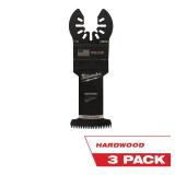 Milwaukee 1-3/8 in. High Carbon Steel Universal Fit Japanese Teeth Hardwood Cutting Multi-Tool Oscillating Blade (3-Pack)