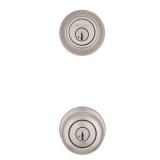 Kwikset 991 Juno Keyed Entry Door Knob and Sgl Cyl Deadbolt Combo Pack in Satin Nickel
