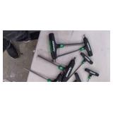 14 piece T-shaped allen wrench set
