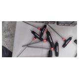 14 piece T-shaped allen wrench set