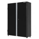 Ready-to-Assemble 24-Gauge Steel Freestanding Garage Cabinet in Black (36 in. W x 72 in. H x 18 in. D)