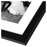 Americanflat Picture Frame 12x16 - Composite Wood with Shatter Resistant Glass - Displays 8x12 With Mat or 12x16 Without Mat - Horizontal and Vertical Formats for Wall (Black)