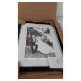 Americanflat Picture Frame 12x16 - Composite Wood with Shatter Resistant Glass - Displays 8x12 With Mat or 12x16 Without Mat - Horizontal and Vertical Formats for Wall (Black)