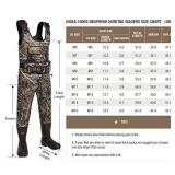 HISEA Hunting Waders Camo Neoprene Chest Waders for Men and Women with 1600G Insulated Rubber Boots Durable & Warm