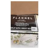 royal tradition flannel split king sheet set