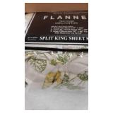 royal tradition flannel split king sheet set