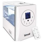 LEVOIT Humidifiers for Bedroom Large Room 6L Warm and Cool Mist for Families Plants with Built-in Humidity Sensor, Essential Oil, Air Vaporizer with Remote Control, Timer Setting, White