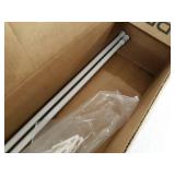 BEMOVS 4 Pack Tension Rods 28 to 48 Inches, Retractable Spring Curtain Loaded Rods,Adjustable Extension Windows Rods Closet Pole-White