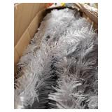 Sunnyglade 7.5 FT Premium White Artificial Christmas Tree 1,400 Tips Full Tree Easy to Assemble with Christmas Tree Metal Stand for Indoor and Outdoor Use (7.5FT)