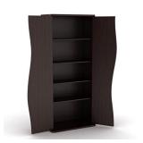 Atlantic Venus Media Storage Cabinet - Holds 198 CDs, or 88 DVDs or 108 Blu-Rays, 4 Adjustable and 2 Fixed Shelves PN 83035729 in Espresso