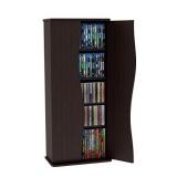 Atlantic Venus Media Storage Cabinet - Holds 198 CDs, or 88 DVDs or 108 Blu-Rays, 4 Adjustable and 2 Fixed Shelves PN 83035729 in Espresso