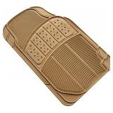 Amazon Basics 3-Piece Flexible Rubber Car Floor Mat, Beige