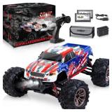 1:16 Scale Large RC Cars 40+ kmh Speed - Boys Remote Control Car 4x4 Off Road Monster Truck Electric - All Terrain Waterproof Toys Trucks for Kids and Adults - 2 Batteries + Connector for 40+ Min Play