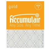 Accumulair MERV 8 Furnace Air Filter, Width 19.5 in, Height 19.5 in, Filters