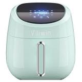 Air Fryer 4.5 QT Digital Air Fryers with Auto Shut Off Design Oilless AirFryer Hot Air Fryer With 30 Minute Timer Adjustable Temperature Control 8 Preset Menus Nonstick Tray 1400W Blue Air Fryer (Blue