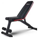 PASYOU Adjustable Weight Bench Full Body Workout Multi-Purpose Foldable Incline Decline Exercise Workout Bench for Home Gym