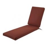 Classic Accessories Ravenna Water-Resistant Patio Chaise Lounge Cushion, 72 x 21 x 3 inch, Spice