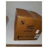 Signature Design by Ashley Chevron Handmade Woven Pouf 20 x 20, Blue and White