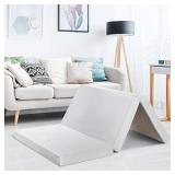 Best Price Mattress 4 Inch Trifold Memory Foam Mattress Topper with Cover, Certi