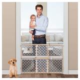 Summer Secure Pressure Mount Wood & Plastic Baby Gate, Natural Hardwood Finish  24 Tall, Fits Openings up to 27.5 to 42 Wide, Baby and Pet Gate for Doorways