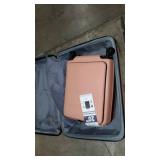 COOLIFE Luggage Suitcase Piece Set Carry On ABS+PC Spinner Trolley with pocket Compartmnet Weekend Bag (Sakura pink, 2-piece Set)