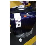 Coolife Luggage Expandable(only 28") Suitcase PC+ABS Spinner 20in 24in 28in Carry on (navy new, S(20in)_carry on)