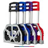 FCH Folding Hand Truck Aluminum Portable Folding Hand Cart 165lbs Capacity Hand Cart and Dolly Ideal for Home, Auto, Office,Travel Use,Blue