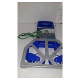 FCH Folding Hand Truck Aluminum Portable Folding Hand Cart 165lbs Capacity Hand Cart and Dolly Ideal for Home, Auto, Office,Travel Use,Blue