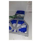 FCH Folding Hand Truck Aluminum Portable Folding Hand Cart 165lbs Capacity Hand Cart and Dolly Ideal for Home, Auto, Office,Travel Use,Blue