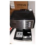 Mr. Coffee - Café Barista Single Serve 3-in-1 Espresso Machine with 15 with Bars of Pressure with Milk Frother - Stainless Steel