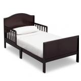 Delta Children Bennett Kids Toddler Bed Dark Chocolate Brown Frame w/ Guardrails