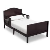 Delta Children Bennett Kids Toddler Bed Dark Chocolate Brown Frame w/ Guardrails
